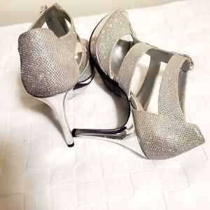 Elegant Silver Women's Heels
